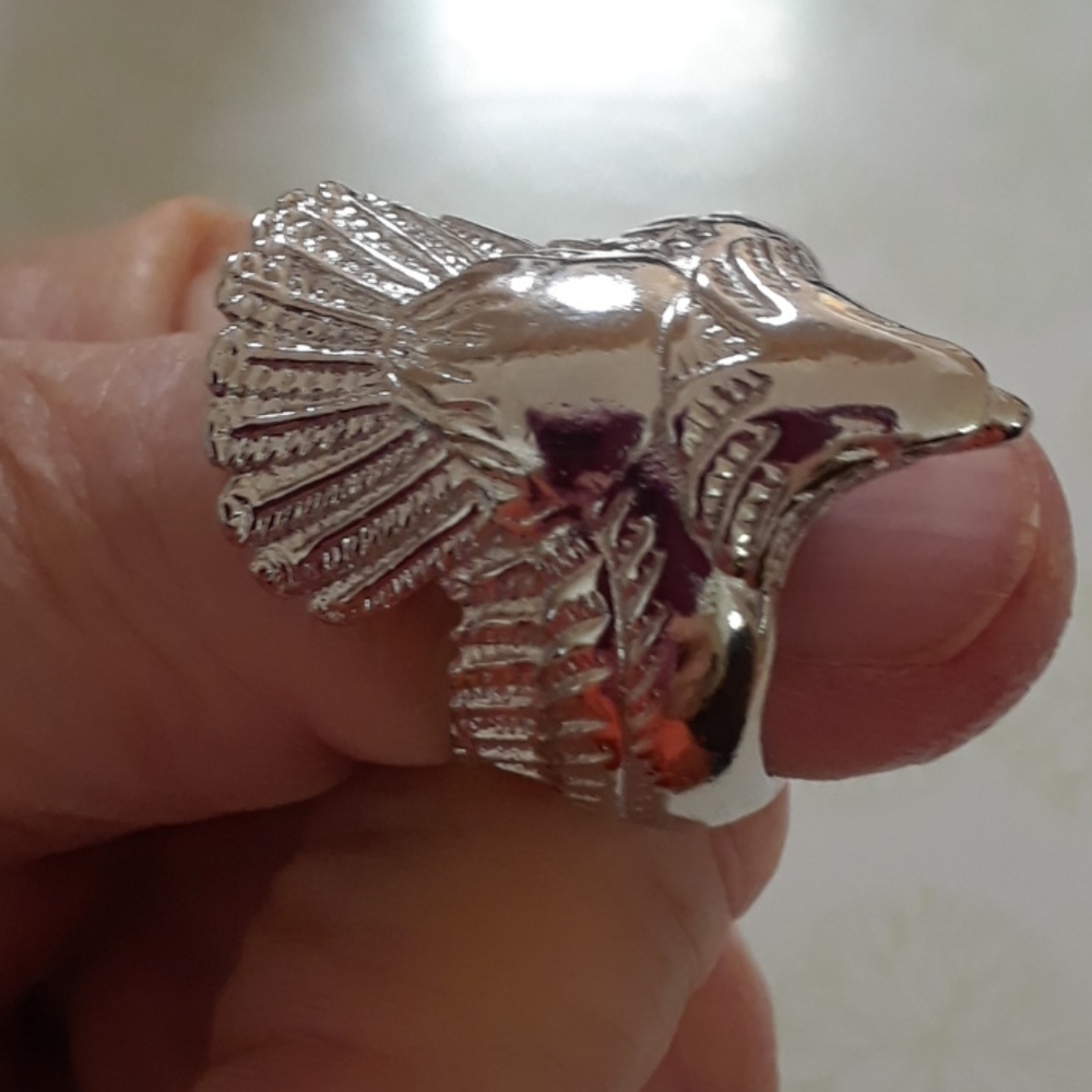 Men's. Silver. Ring   Eagle